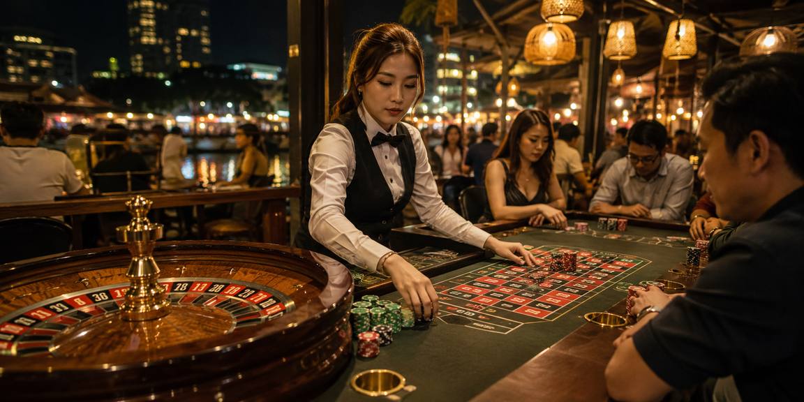 77ggg Đa dạng bàn baccarat, roulette và blackjack thời gian thực